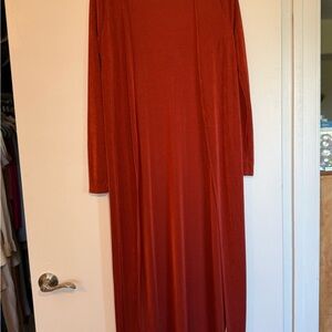 Rust Long Sleeve Duster - OS